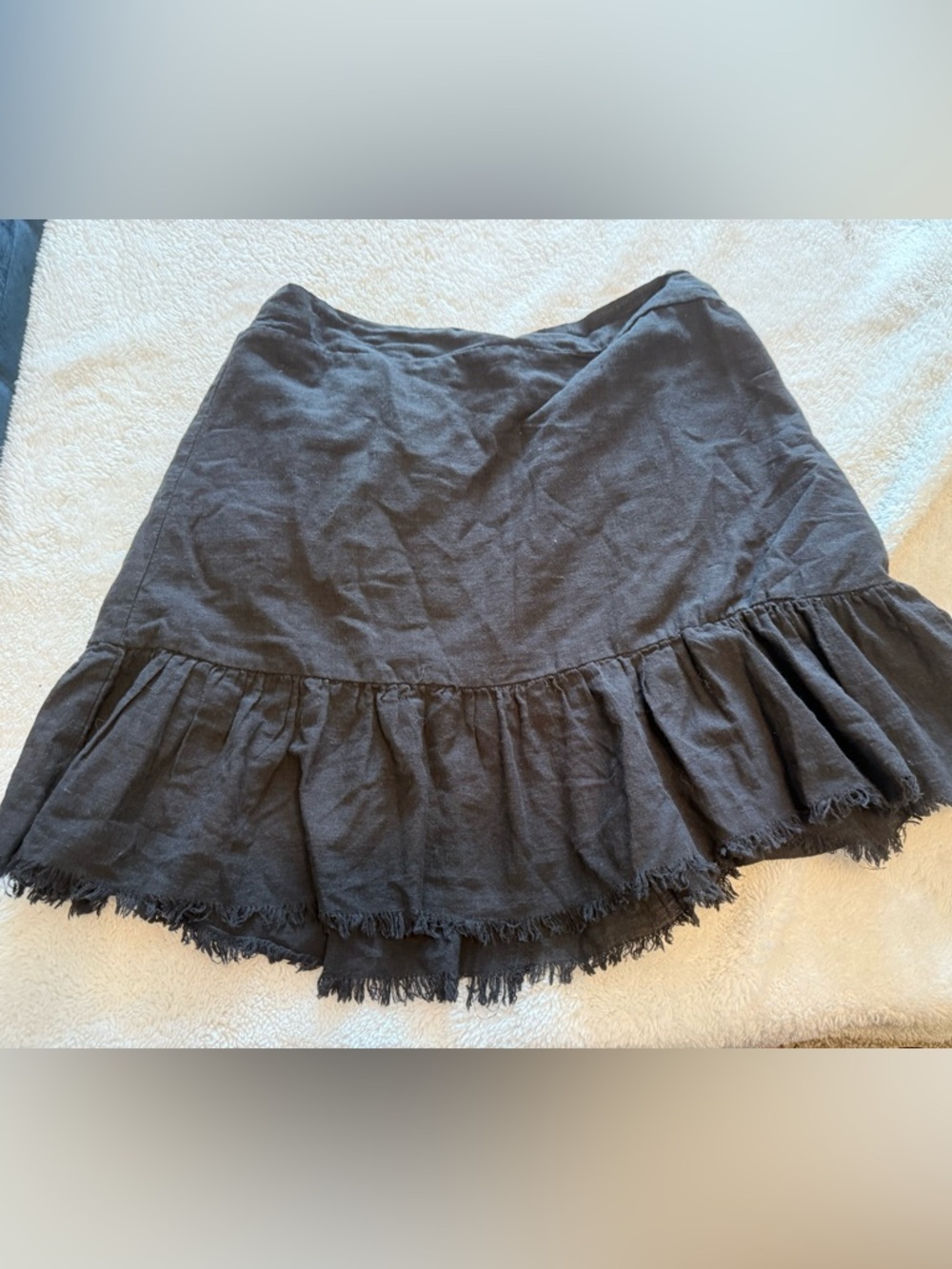Cotton On Black Ruffle Hem Mini Skirt